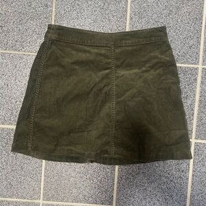 Aritzia Olive Corduroy Mini Skirt
